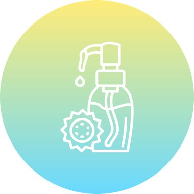 Mavi Tansy Yağ şişesi ikonu. Nemlendirici kozmetik