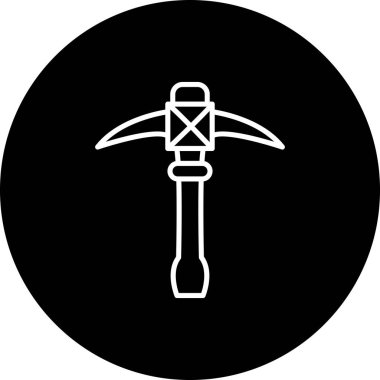 Axe Düz Simgesi, Basit İllüstrasyon