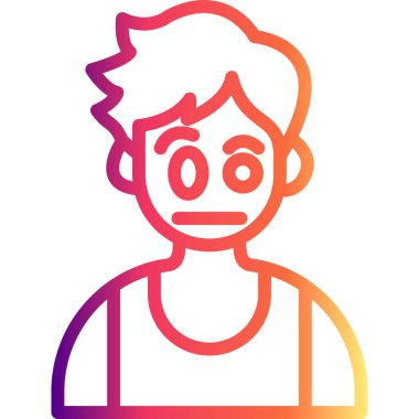 erkek avatar simgesi, vektör illüstrasyonu basit tasarım