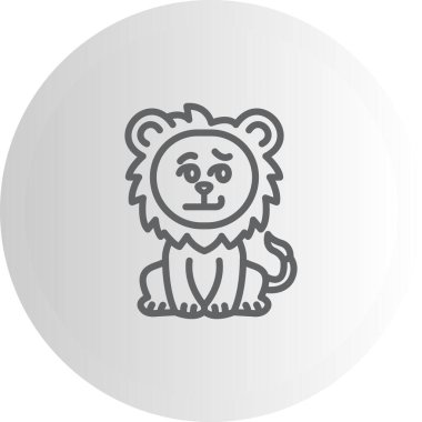 Sırıtma Aslanı Profesyonel Yenilikçi Düz Tasarım Düzeni