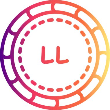 Lübnan Pound web simgesi vektör illüstrasyonu