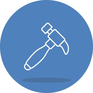Modern Çekiç Hattı Simgesi Beyaz Arkaplanda İzole Edildi 