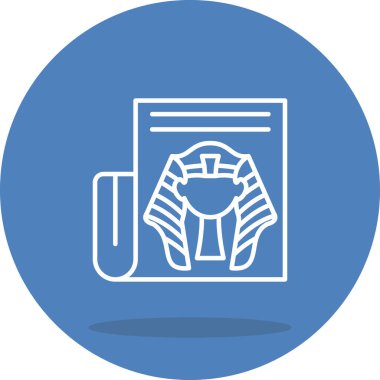 Firavun Satır Simgesi, Beyaz Arkaplanda Basit Görüntü 