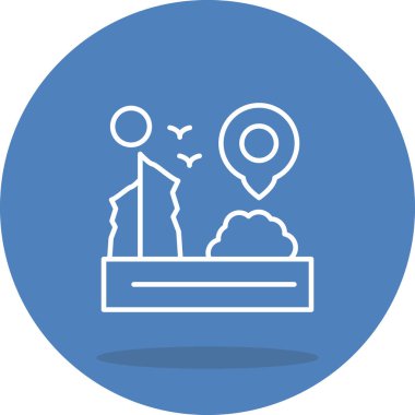 konum web simgesi vektör illüstrasyonu