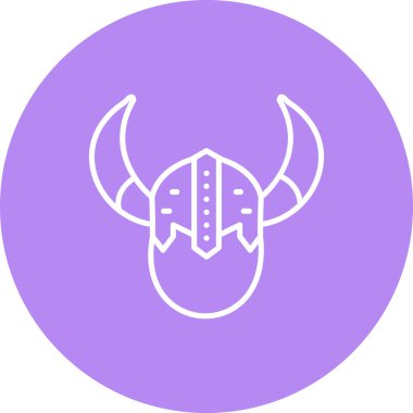 Viking Miğferi basit düz bir illüstrasyon