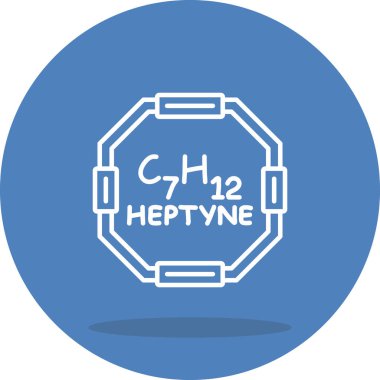 Heptyne molekülünün kimyasal yapısı, basit web simgesi