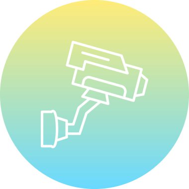 CCTV simge vektör illüstrasyon tasarımı