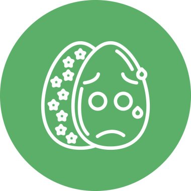 Paskalya Endişeli Terli Yumurta Modern Dengeli Markalaşma Vektörü Sembolü