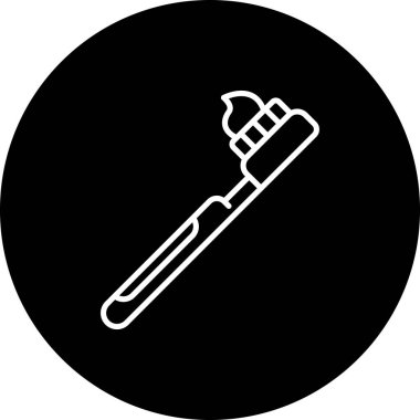 Tek diş fırçası, günlük ağız temizliği ya da tuvalet temizliği için basit bir simge..