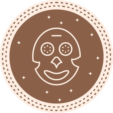 Yüz Maskesi Simgesi, Basit İllüstrasyon