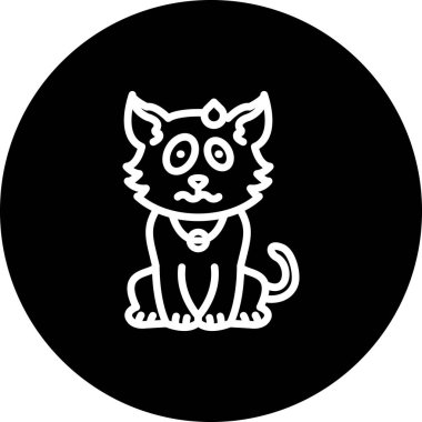 Sinirli Kedi Eşsiz Yenilikçi Dijital Grafik Sembolü