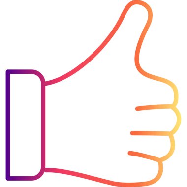 Beyaz Arkaplanda İzole Edilmiş Modern Satır Simgesi Başparmakları  