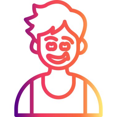 erkek avatar simgesi, vektör illüstrasyonu basit tasarım