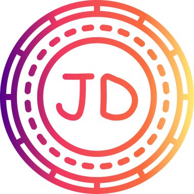 Ürdün Sikkesi Sofistike Temiz Ürün Grafik ŞekliName