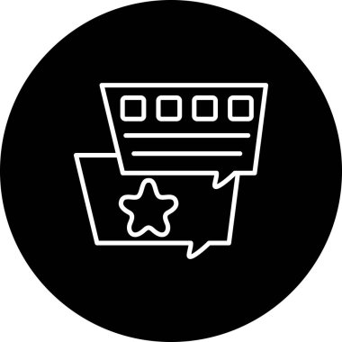 Düşünce Anketi basit düz illüstrasyon