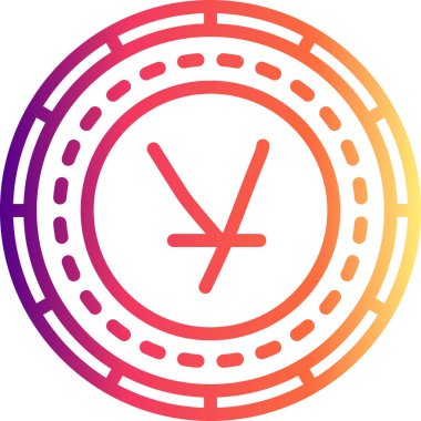 Yuan Sikkesi Modern Dengeli Markalaşma Vektörü Sembolü