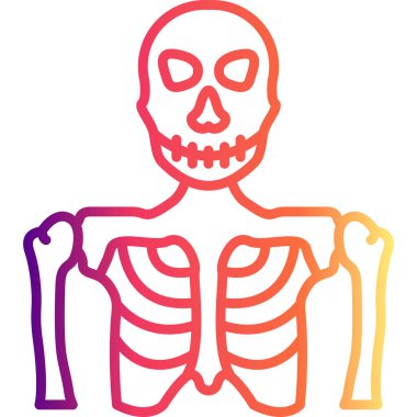 İskelet simgesi vektör çizimi tasarımı