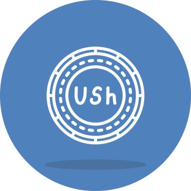 Uganda Sikkesi Modern Dengeli Markalaşma Vektörü Sembolü