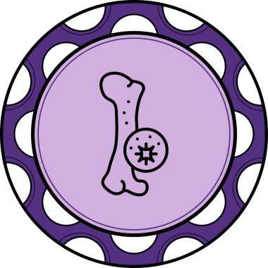 kemik simgesi, vektör illüstrasyonu basit tasarım