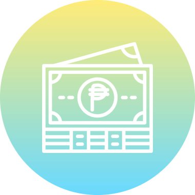 Filipin Pezosu Zarif Modern Yaratıcı Sanat Sembolü