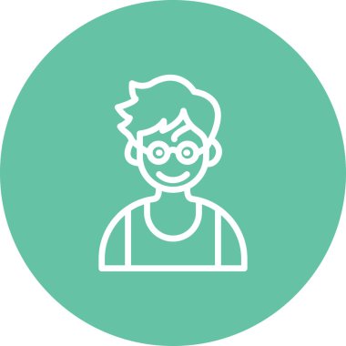 boy avatar icon, vector illustration simple design
