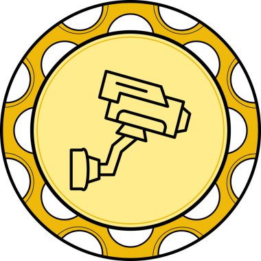 CCTV simge vektör illüstrasyon tasarımı