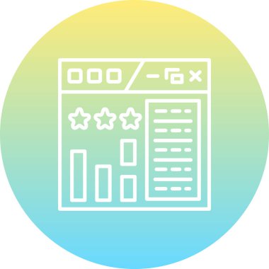 Çevrimiçi İnceleme Yüksek Çözünürlüklü Düz Tasarım Sembolü