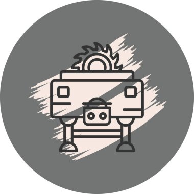 Tablo Testere Premium Zarif Dijital Tasarım Sembolü