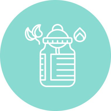 Taşıyıcı yağ şişesi ikonu. Nemlendirici kozmetik