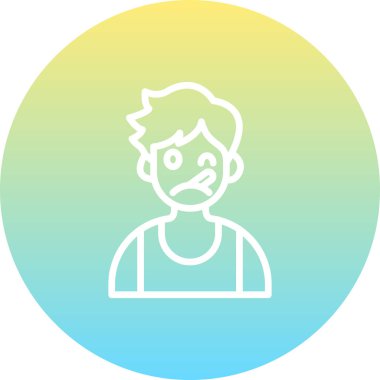 erkek avatar simgesi, vektör illüstrasyonu basit tasarım