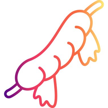 Kebap Simgesi vektör çizimi tasarımı