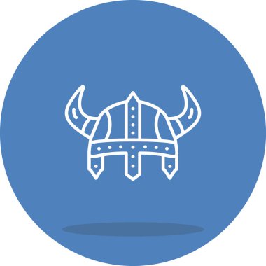 Viking Miğferi basit düz bir illüstrasyon