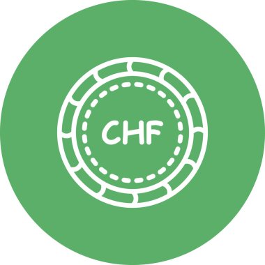 İsviçre Frangı madeni para ikonu, ulusal para birimi