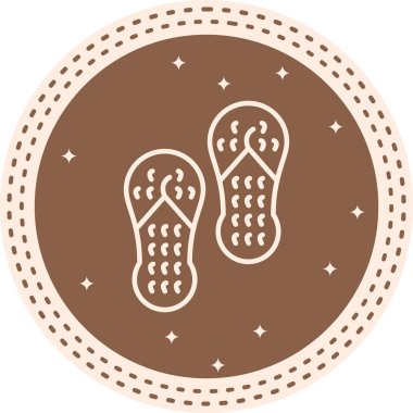 Yatak odası Terlikleri Simgesi, Basit Resim