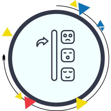 Basit geribildirim simgesi vektör çizimi