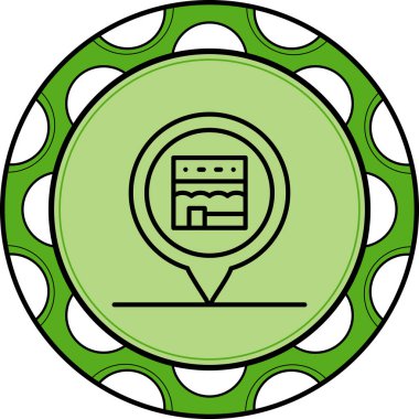 konum web simgesi vektör illüstrasyonu