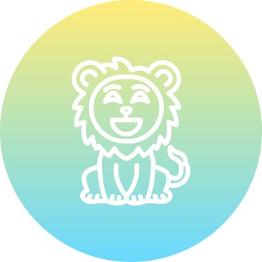 Mutlu Aslan Ayrı Vibrant Dijital Grafik Özelliği