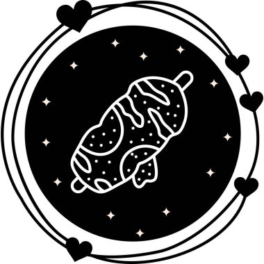 Kebap Simgesi vektör çizimi tasarımı