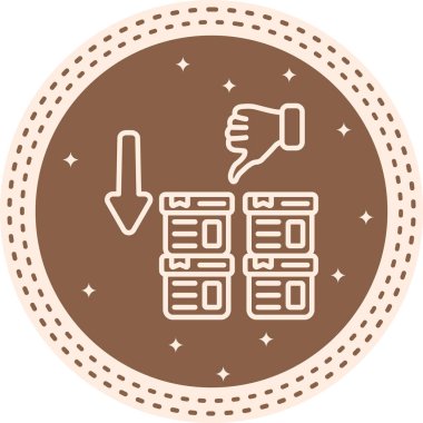 Düşük Stok Simgesi, Basit İllüstrasyon