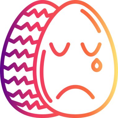 Paskalya Hayal Kırıklığı Yumurta Stili Özel Vektör Tasarım Varlığı