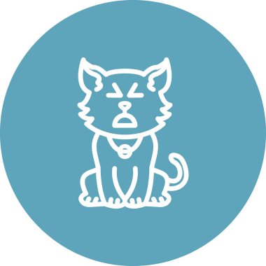 Üzücü Rahatlamış Kedi Dinamik Sofistike Düz Sanat Düzeni