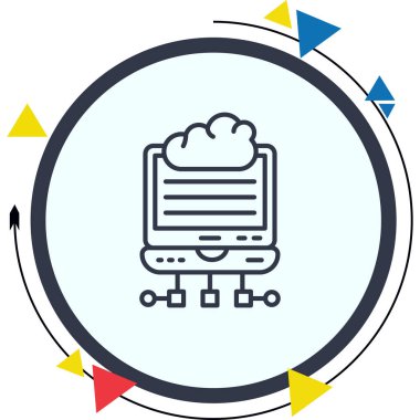 Bulut Kenarı Hesaplama Yüksek Çözünürlüklü Düz Tasarım Sembolü