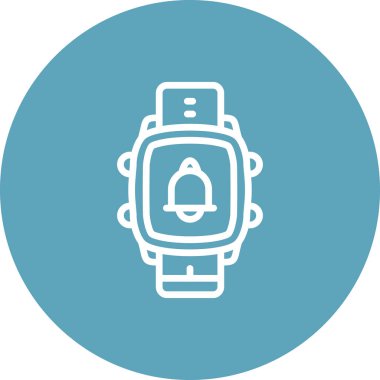 Akıllı Saat Alarmı Entellektüel Temiz Ürün Grafik Şekli