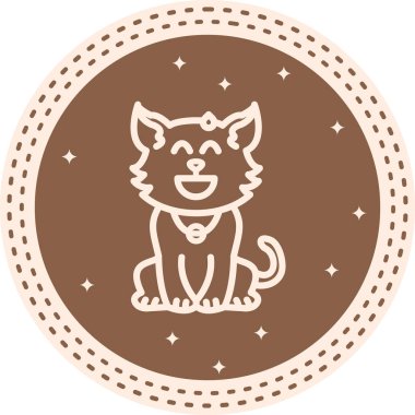 Yorgun Kedi Biçimli Damgalama Vektörü Özelliği