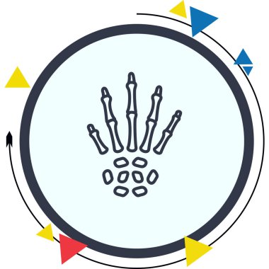 kemik simgesi, vektör illüstrasyonu basit tasarım