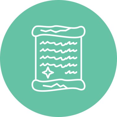 Eski parşömen simgesi, basit çizgi çizimi