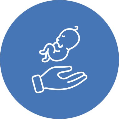 Çocuk Doğum Satırı Simgesi, Basit İllüstrasyon