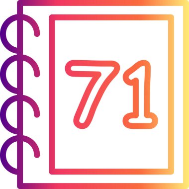 Yetmiş bir web simgesi vektör illüstrasyonu