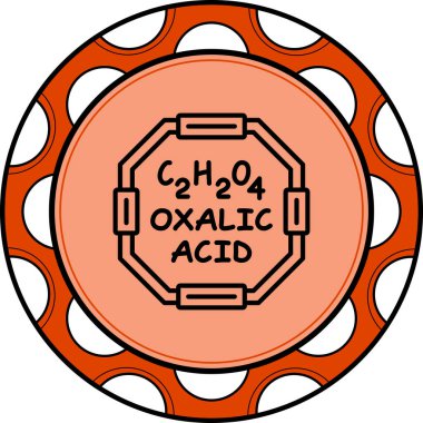 Oxalic Asit molekülünün kimyasal yapısı, web simgesi