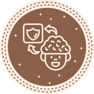 Beyin Kalkanı Simgesi, Basit İllüstrasyon